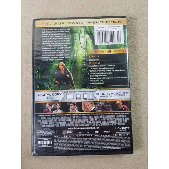 Hunger Games 2 Disc DVD Movies NEW Sealed Widescreen 2012 Lionsgate Dolby - Picture 6 of 7
